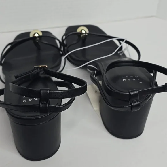 A New Day Elegant Black Sandals Size 11 - Picture 6 of 10